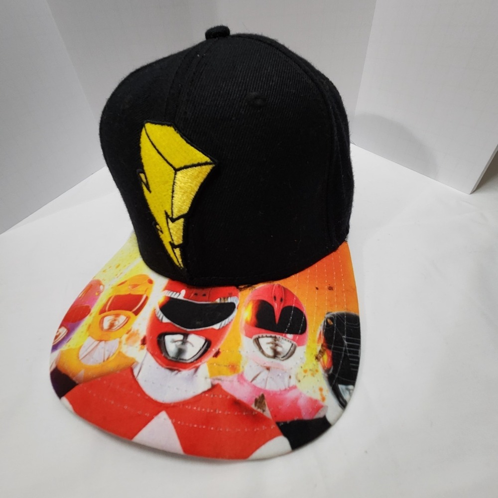 2016 MIGHTY MORPHIN POWER RANGERS LIGHTNING BOLT‎ HAT SNAPBACK VINTAGE ONE SIZE